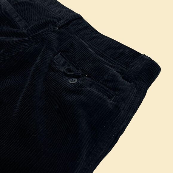 2000s GAP corduroy 33x34 pants, vintage Y2K black straight leg mens trousers - Picture 5 of 8